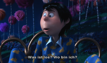 I'm learning German lol. I will be learning some German through the movie along with uh...other mater
