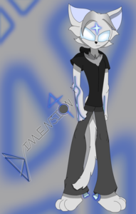 Name: Dimension 4
Age: 21
Species: (Wolf, Fox, Etc.) Mobian Core Cat

