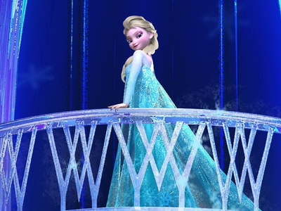  Followed par Young Elsa's blue dress, Elsa's coronation gown, and Anna's winter dress.