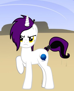 First Word:

(Her cutie mark is a word bubble. :)