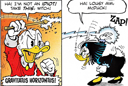 Holley Shiftwell :)

Scrooge McDuck or Magica De Spell?