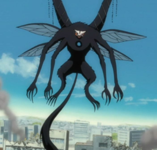  Kaname: Release..... Suzumushi Hyakushiku: Grillar Grillo! *His body took a whole new form. A bug-lik