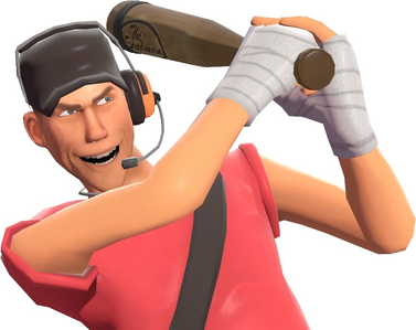  Scout from Team Fortress 2 Both are wearing a red shirt.