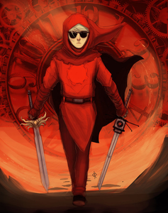  Dave Strider from Homestuck Both have a headgear.