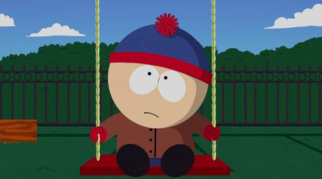 Stan Marsh from South Park

Their head is bigger than their body.