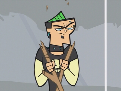 Duncan from Total Drama

Both are holding something.