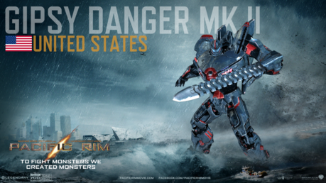  Gipsy Danger from Pacific Rim Both are wielding a sword.