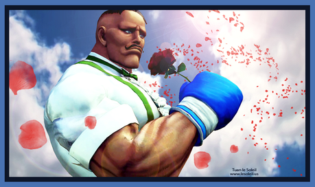 Dudley from Street Fighter

Both are carrying a flower.