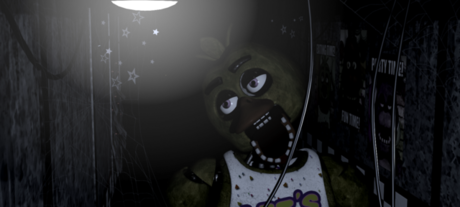  Chica from 5 Nights at Freddy's Both are in a dark room.