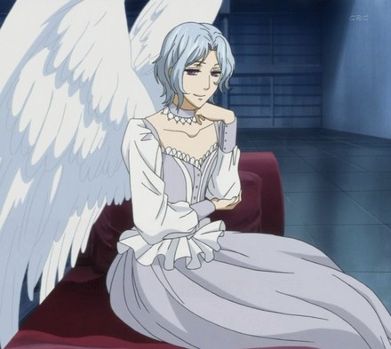 Angela Blanc from Black Butler 

Both have wings 