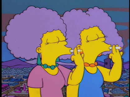  Selma and Patty Bouvier from The Simpsons Both have purple hair