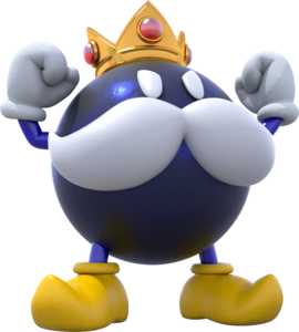 King Bomb-omb from Mario games

Both have a bomb as their head.