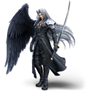 Sephiroth from Final Fantasy VII

Both have wings (though in Sephiroth's case, one wing).