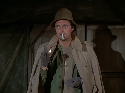 Hawkeye Pierce from Mash 
Both are wearing a hat 