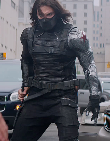Bucky Barnes from Captain America: the Winter Soldier

They both have replaced/ enhanced arms and a