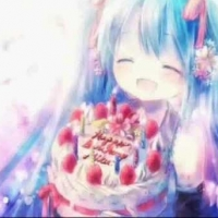Miku with a Birthday Cake :3