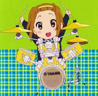  Ritsu with her drums!~