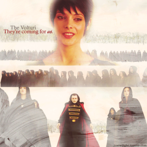 Cheri's greyswan618 ..
"The Volturi, they're coming for us. Aro, Caius, Marcus, the guard and Irina.
