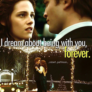 I dream about being with you forever. 