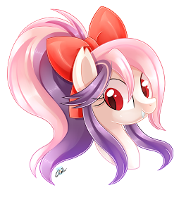Name- Pastry Pumpkin 
Gender- Female 
Race- Batpony and pony
Personality- Negative, Riddles words,