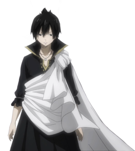  My choice would be Zeref Dragneel from Fairy Tail, mainly since his outfit has a traditional look to