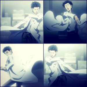  I´ll be chosing Okabe Rintarou from Steins;Gate for this round. He rocks the lab coat!! n-n