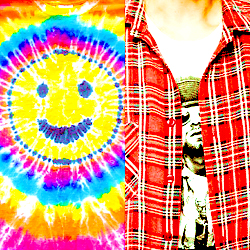 [b]Day 26 - Grunge or rave culture?[/b]
I was a big fan of tie-dye and smiley faces in the 90s, but 