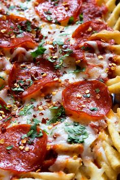 Pizza Waffle Fries! Pizza and french fries! *yes you can have both!* 😍
