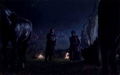 2x04.  Grey Wind's sneak-attack on the Lannister soldiers is one of my favorite opening scenes.