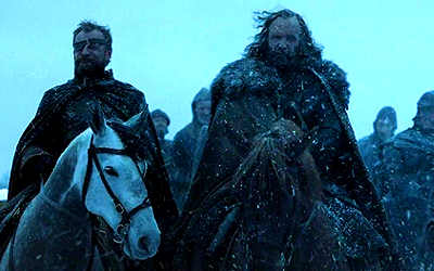 I'm really liking Beric this time around. And enjoying The Hound's time with the Brotherhood.