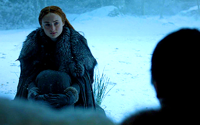"Hey sis, remember that beautiful dress that got ripped off you on your wedding day?" No wonder Sansa
