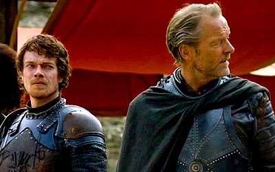 Theon watchin' Jorah creep up on him in my list of favorite characters. XD