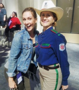 Day 5 - with family

(Kat Barrell with her mother, who dressed up as her daughter's character Nicol