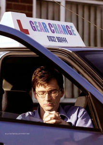 Day 7: In A Car (Or near a car) 🚗: David in a car from the movie 'Learners' (Another favorite of m
