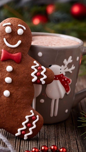 hot chocolate and a sweet lil gingerbread man awee!!!!