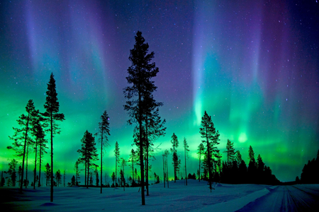  Aurora borealis দেওয়ালপত্র