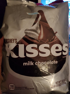 So last night I asked for some Hershey's kisses candy because my bf was going to Walgreens for some m