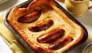 This is a dish we have in the UK .It's sausages in yorkshire pudding (batter mix) do you know what it