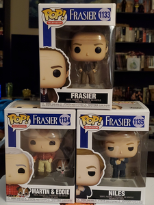  Also look at my new Frasier Funko Pops! I pre-ordered them months yang lalu and they finally arrived yester