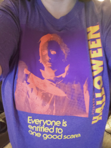 I got this cool retro Halloween shirt the other day! I know none of you watch horror movies, but it's