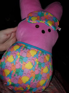 So I loved stuffed animals and Peeps and Build-a-Bear has a few of these for Easter and I just could 