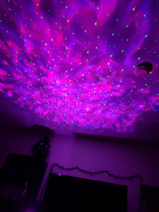 Besties! Look at my new galaxy light projector! I'm literally obsessed!! It has a few different color