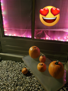 We put together a simple display for Halloween in our front yard. The lights really honestly look muc