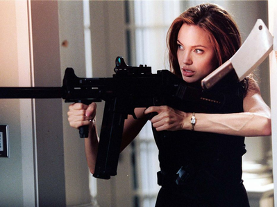  for Rachel,Twilight-FSOG Angelina Jolie,Mr and Mrs Smith with a big پچھواڑے, گدا gun
