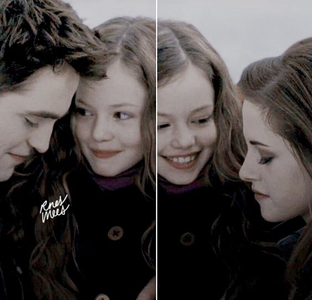 mine (it's a split pic) one half is Edward and Renesmee and the other half is Bella and Renesmee,but 