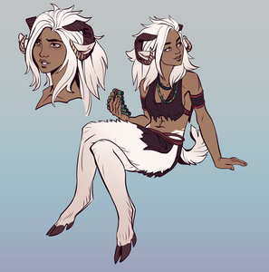 Zinnia, the Demon Lord of Conquest

Monster type: Centaur/Satyr-- a white stag

Appearance: A swa