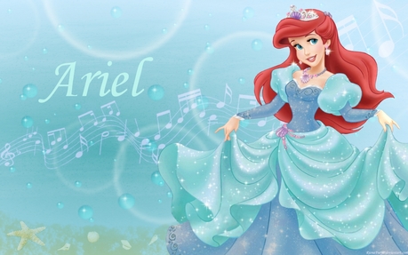 Here you go, Ariel in aqua

Now find your least favourite princess in a colour you don't like