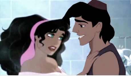 Esmerelda with Aladdin!

Now find a picture of your 6th favorite princess with your 6th favorite pr