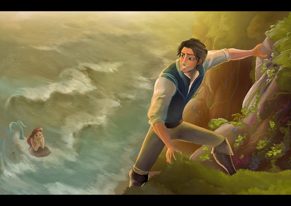 Here's Ariel and Flynn Rider. Credit to artspell. :D

Find a screencap of your least favorite princ