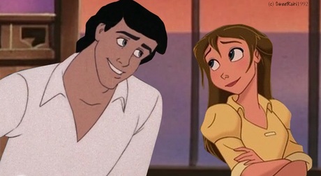 Eric and Jane :)

Now find a crossover with an extended princess and your least favourite prince
